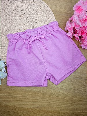 Short em Moletom sem felpa Bee Loop Lilás