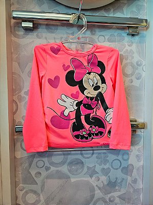 Blusa UV Pink Minnie Animê com Proteção Solar
