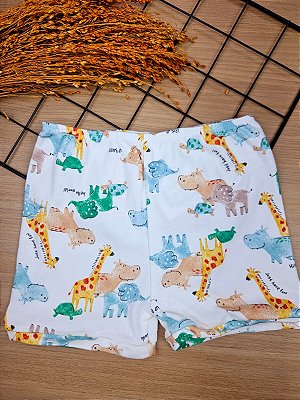 Short em Suedine Branco Up Baby