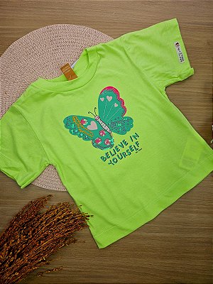 Blusa Borboleta Verde em Meia Malha Up Baby