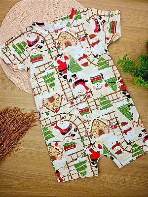 Macaquinho em Suedine Natal Up Baby