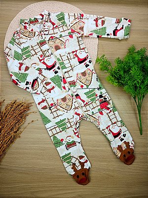 Macacão em Suedine Natal Up Baby
