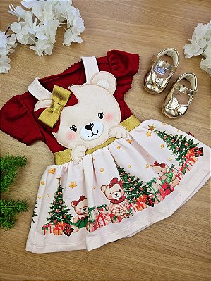 Conjunto Body em Suedine e Salopete em Molecotton Natal Upi Uli