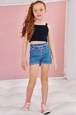 Shorts em Jeans Bellini com Elastano Infanti