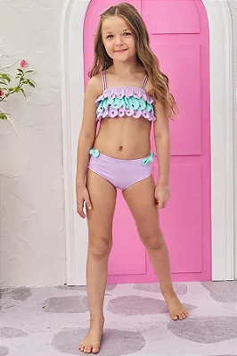 Biquíni em Malha Uv Dry com Proteção Uv 50+ Infanti