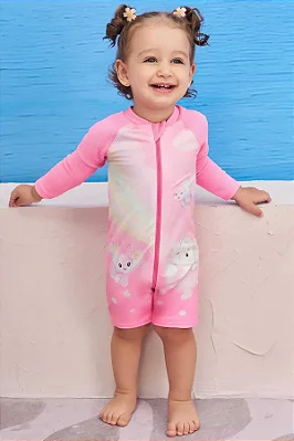 Macacão em Jacquard Catarina com Proteção Uv 50+ Infanti