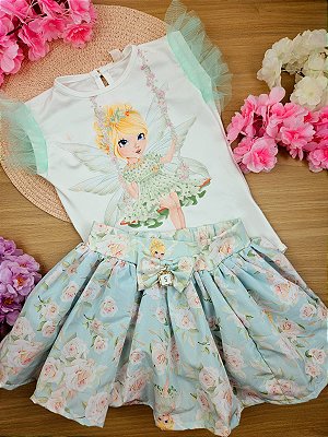 Conjunto Body e Saia com Short embutido Yoyo Fadinha