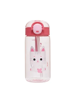 Garrafa com Canudo 460ml Kouii Gato Mia