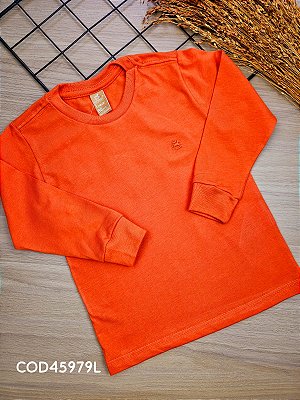 Camista Manga Longa em Algodão Laranja Up Baby