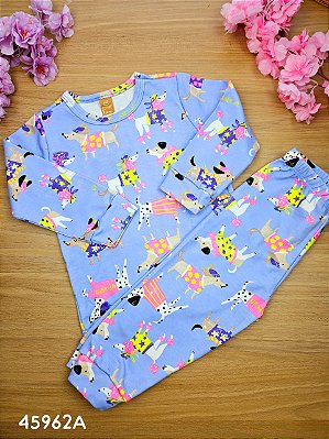 Pijama Cachorrinhos em Suedine Algodão Up Baby