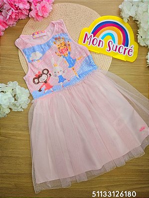 Vestido Paetê com Tule Balé dos Bichinhos Mon Sucré