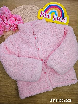 Jaqueta em Pelo Rosa Candy Mon Sucré
