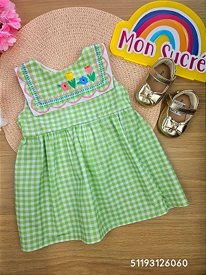 Vestido em Tricoline 100% Algodão Picnic Mon Sucré