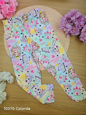 Calça Legging em Malha Térmica Colorida Cinti