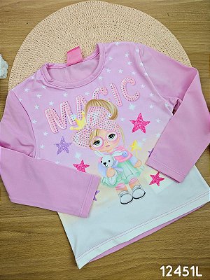 Blusa Térmica Manga Longa Cute Lilás Cinti