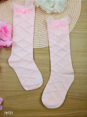 Meia Lacinho Princess M - 30 a 35 - Infanti