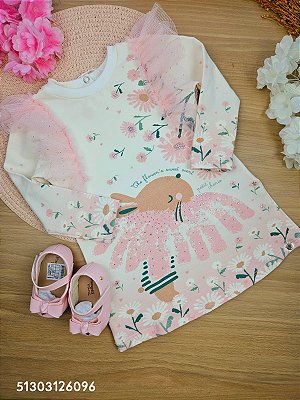Vestido em Molecotton Margarida Petit Cherie