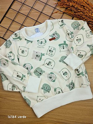 Blusão Em Fleece Luxo Bear Verde Divertto