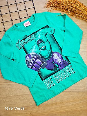 Camiseta Manga Longa Hulk Fakini