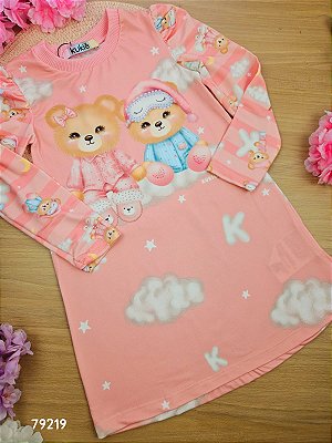 Camisola  Manga Longa em Malha Comfy Ursinhos Kukiê