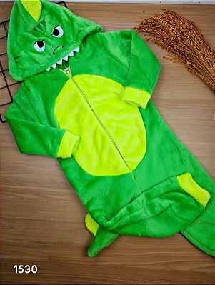 Kigurumi Macacão em Fleece Dino Fakini