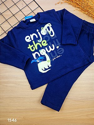 Conjunto Blusão e Calça em Moletom Dino Fakini