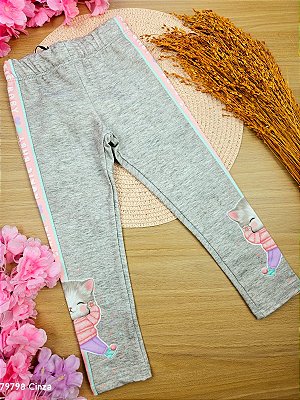 Calça Legging em Termoskin Térmica Cinza Kukiê