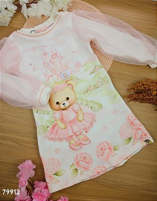 Vestido em Fly Tech e Tule Princess Kukiê