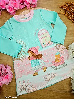 Vestido em Termoskin Térmico Menininha Kukiê