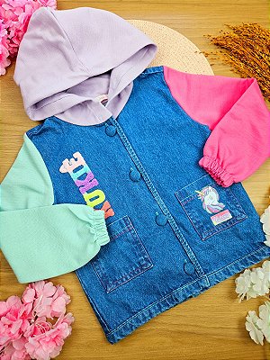 Jaqueta Jeans Arkansas Colorê Unicórnio Kukiê