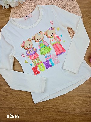 Blusa em Cotton Off White Friends Kukiê