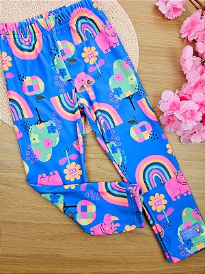 Calça Legging em Malha Confy Térmica Peluciada Arco-íris Up Baby