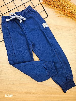Calça em Moletom Azul Marinho Divertto