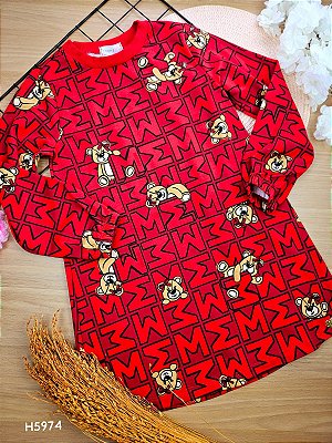 Vestido em Molecotton Bear Momi