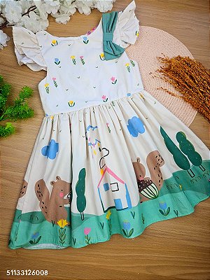 Vestido Inverno Tricoline Esquilinho Mon Sucré