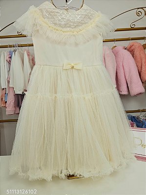 Vestido Festa Bege Princess Petit Cherie