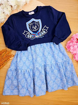 Vestido Moletom com Jacquard Momi