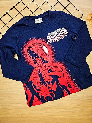 Camisa Manga Longa Homem Aranha Fakini