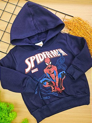 Blusão em Moletom Peluciado Homem Aranha Fakini