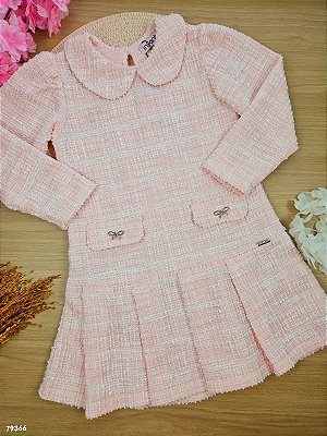 Vestido em Malha Tweed Infanti