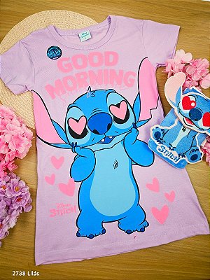 Camisola Stitch 100% Algodão Lilás Fakini