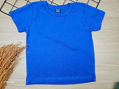 Camiseta Manga Curta em Meia Malha Azul Bee Loop