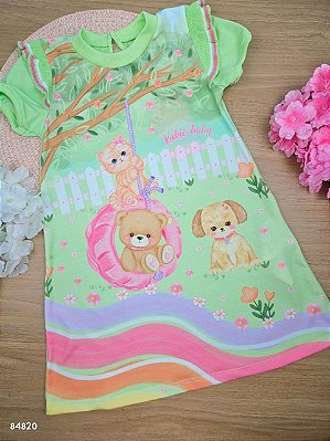 Vestido em Meia Malha Kukiê Bebê Menina