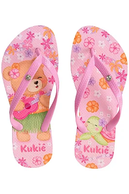 Chinelo Personalizado Rosa Claro Acompanha Bolsa Kukiê