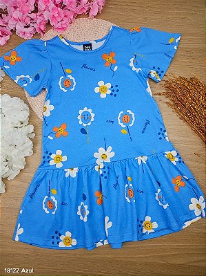 Vestido Flores Azul Bee Loop