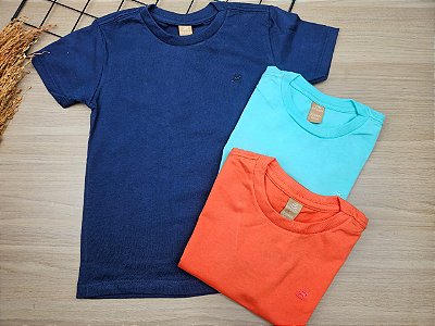 Camiseta Manga Curta  Azul Marinho Up Baby