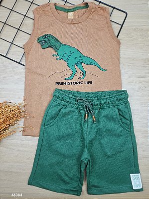 Conjunto Regata e Bermuda Dino  Up Baby