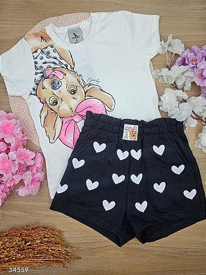 Conjunto Blusa e Short Cachorrinha Quimby