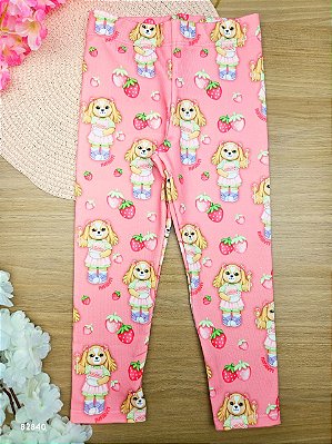 Calça Legging em Molecotton Coral Infanti Menina