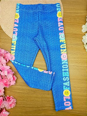 Calça Legging Fun em Fly Tech Kukiê Infantil Menina